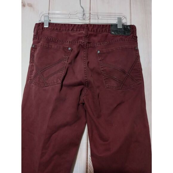 Kenneth Cole Reaction Pants Men's 32 30 Straight Leg‎ Maroon khaki's - Picture 4 of 8